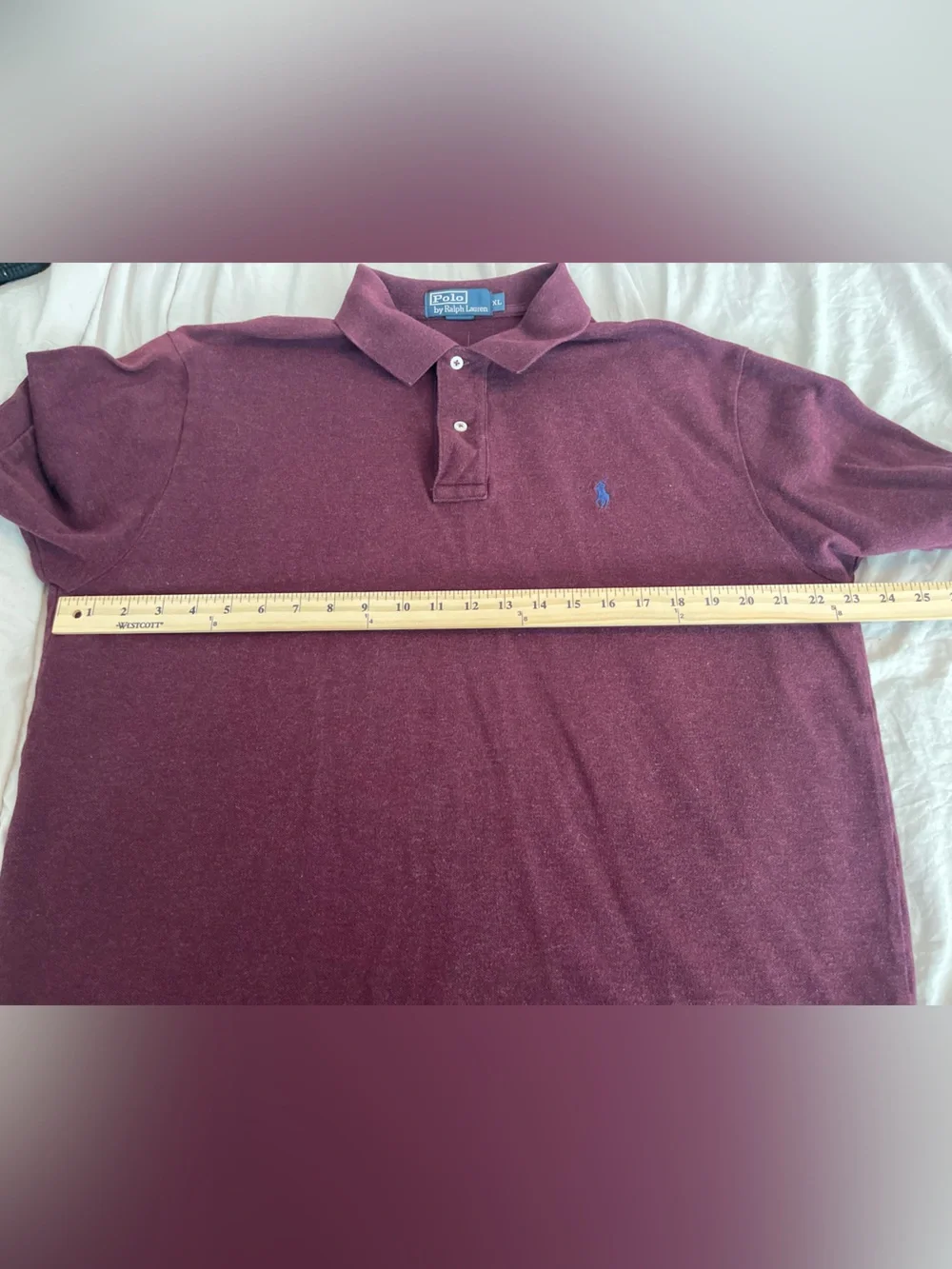 Ralph Lauren Men's Polo in Deep Burgundy with Navy Pony